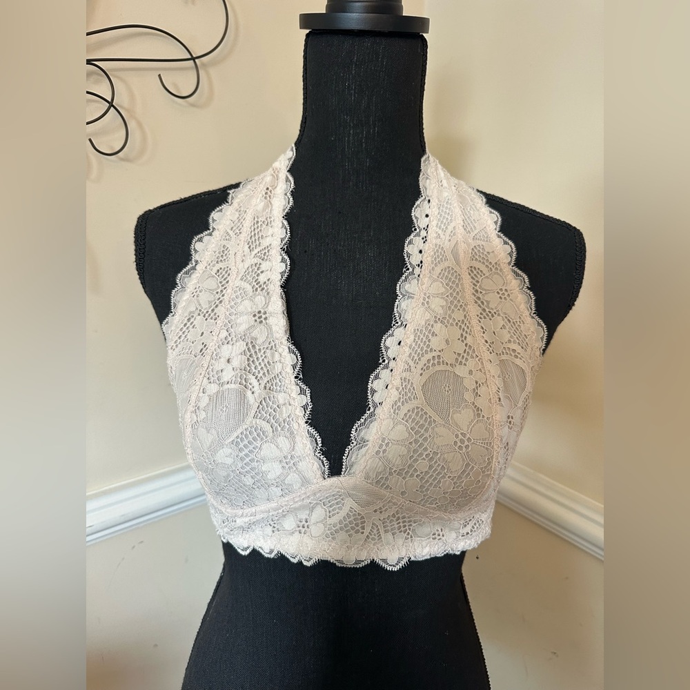 Charlie Paige Lot of 3 Lace Bralettes-NWT Size Medium Beige, Gray, & Black